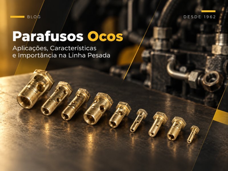 Parafusos ocos: o guia essencial para vedação e passagem de fluidos na linha pesada