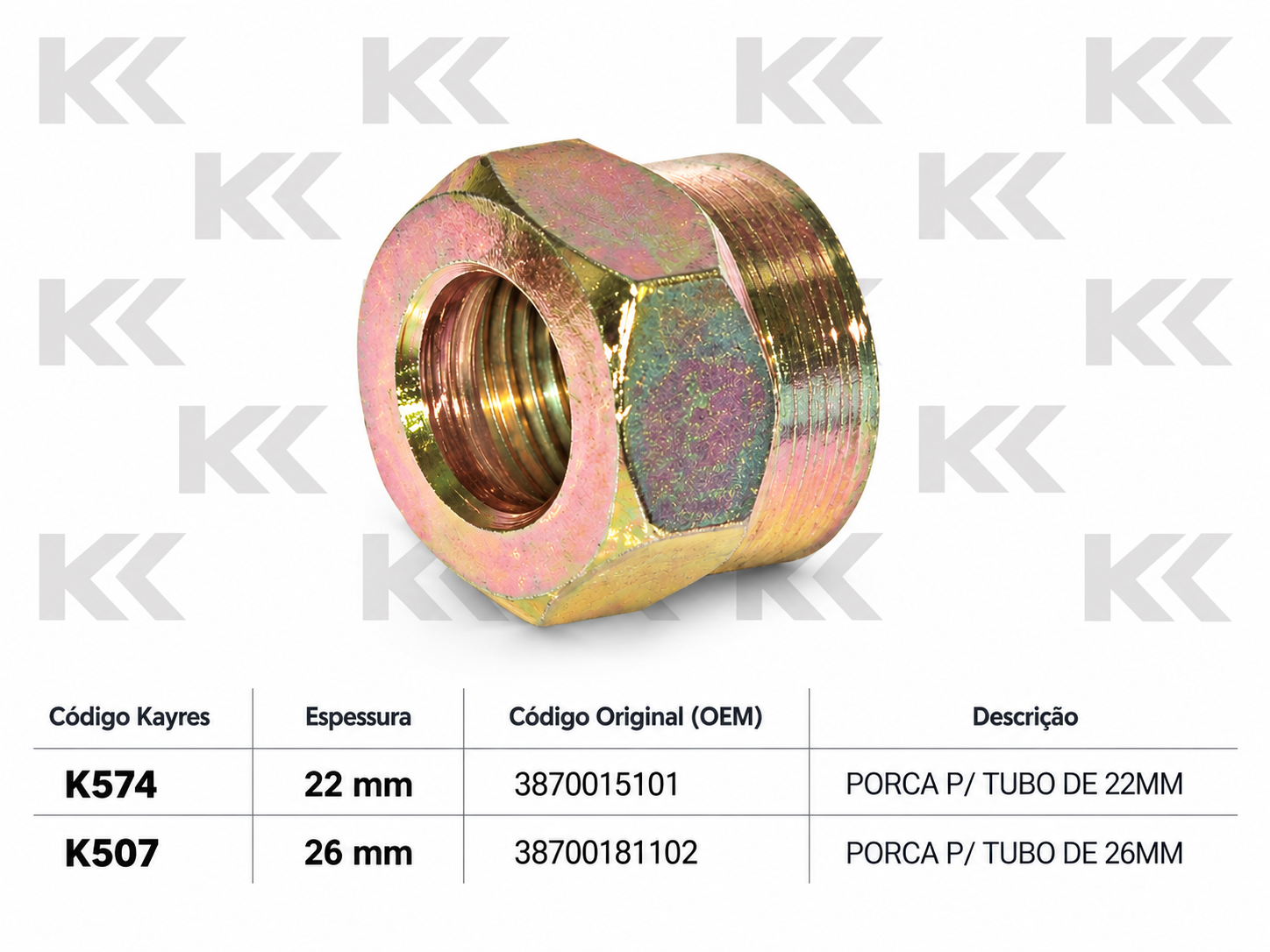 Porca para tubo